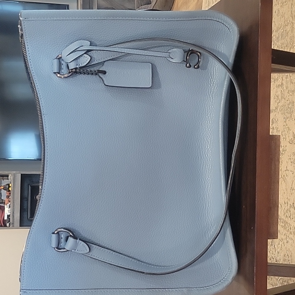 EUC Coach Light Blue Coach Tyler Carryall 28 Handbag No A2139 C2273